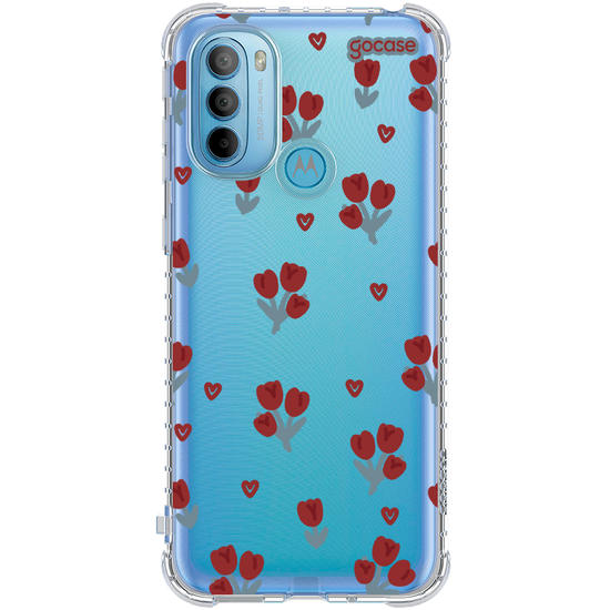 Capinha para celular  Cute Red Tulips