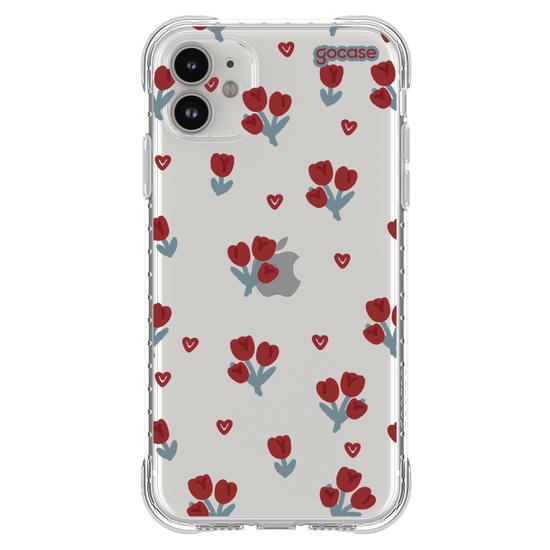 Capinha para celular  Cute Red Tulips