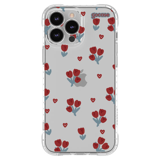 Capinha para celular  Cute Red Tulips
