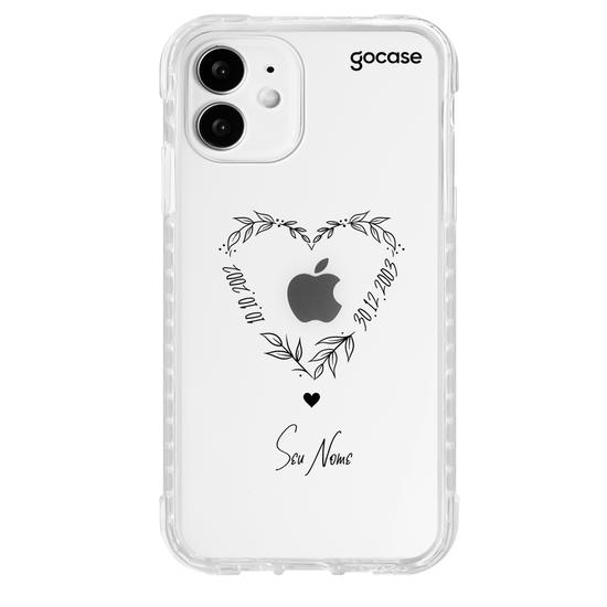 Capinha para celular Data em Ramos de Coração