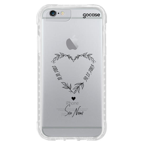 Capinha para celular Data em Ramos de Coração