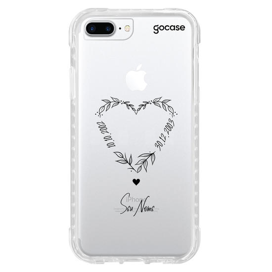 Capinha para celular Data em Ramos de Coração