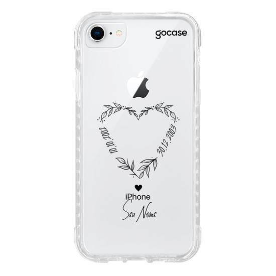 Capinha para celular Data em Ramos de Coração