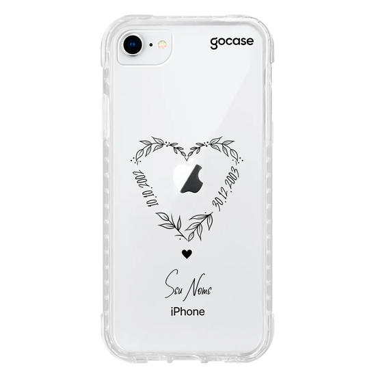 Capinha para celular Data em Ramos de Coração