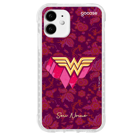 Capinha para celular Mulher Maravilha - Símbolo Floral