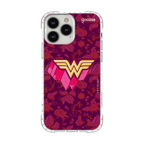 Capinha para celular Mulher Maravilha - Símbolo Floral
