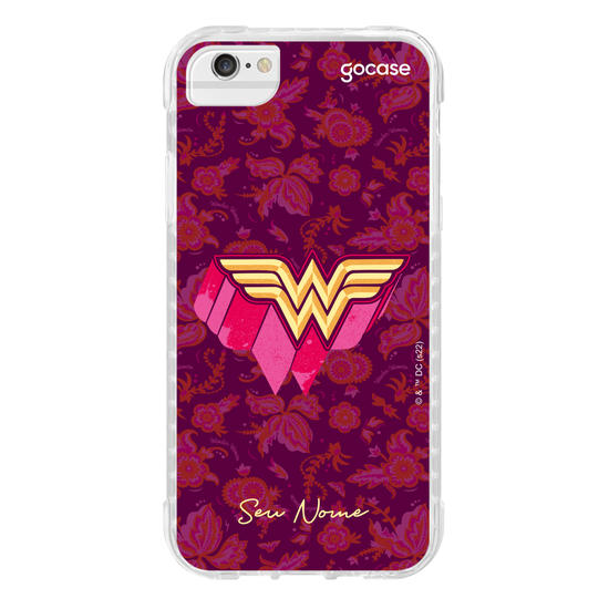 Capinha para celular Mulher Maravilha - Símbolo Floral