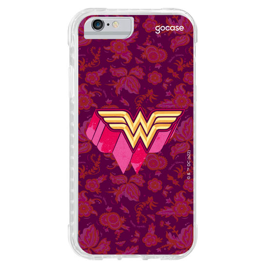 Capinha para celular Mulher Maravilha - Símbolo Floral