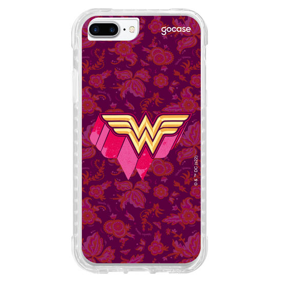 Capinha para celular Mulher Maravilha - Símbolo Floral