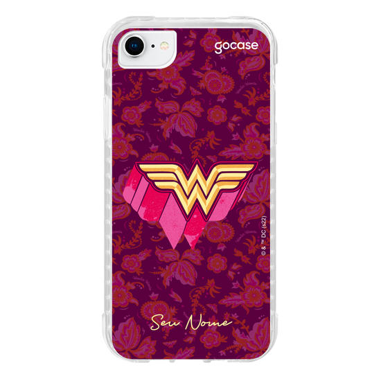Capinha para celular Mulher Maravilha - Símbolo Floral