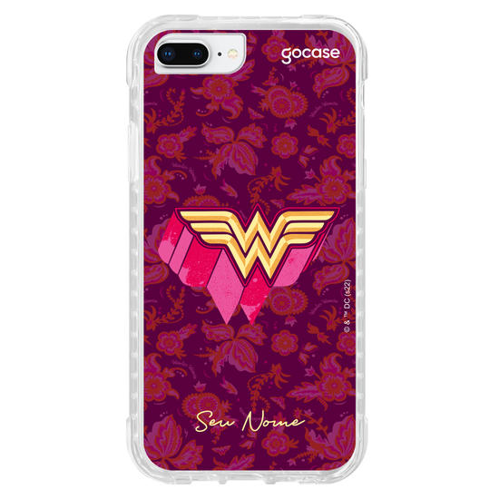 Capinha para celular Mulher Maravilha - Símbolo Floral