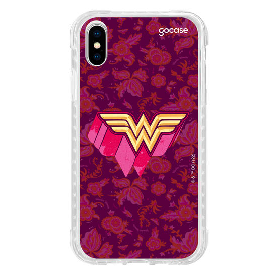 Capinha para celular Mulher Maravilha - Símbolo Floral