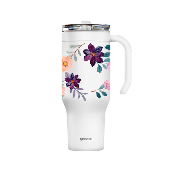 Copo Térmico Life + Ebook - Delicate Bloom
