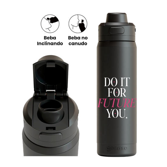 Garrafa Térmica Flip Pro + Ebook - Do It For Future You
