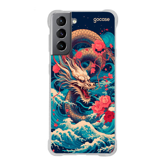 Capinha para celular  Dragão Oriental - Mares