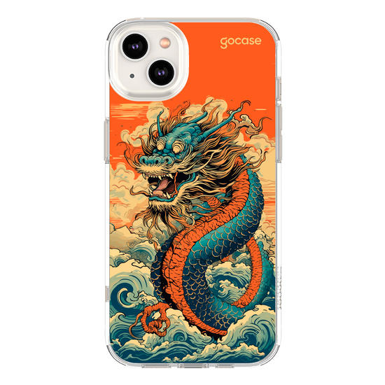 Capinha para celular  Dragão Oriental - Ondas