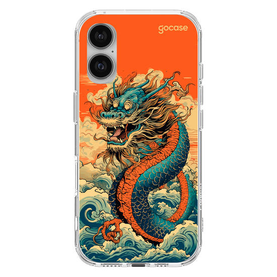 Capinha para celular  Dragão Oriental - Ondas