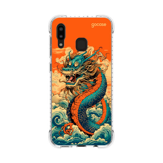 Capinha para celular  Dragão Oriental - Ondas