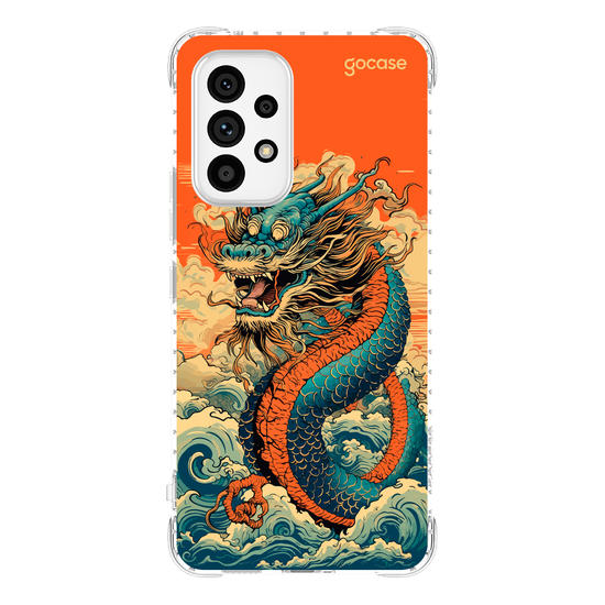 Capinha para celular  Dragão Oriental - Ondas