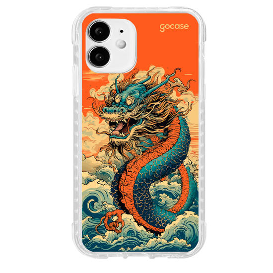 Capinha para celular  Dragão Oriental - Ondas