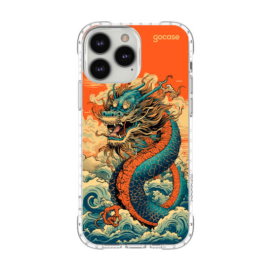 Capinha para celular  Dragão Oriental - Ondas