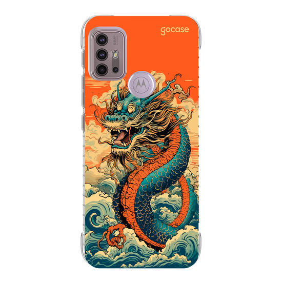 Capinha para celular  Dragão Oriental - Ondas