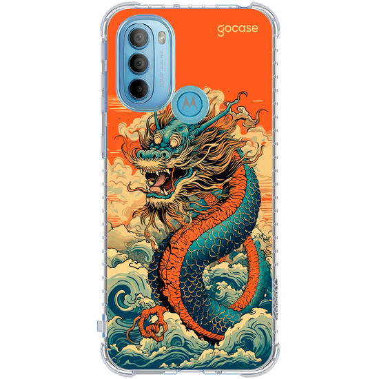 Capinha para celular  Dragão Oriental - Ondas