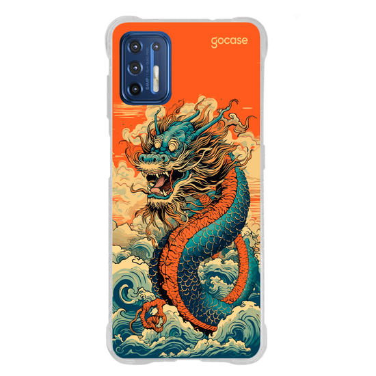 Capinha para celular  Dragão Oriental - Ondas