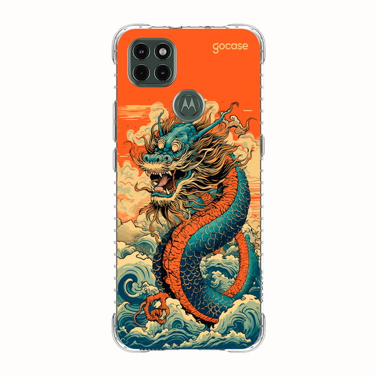Capinha para celular  Dragão Oriental - Ondas