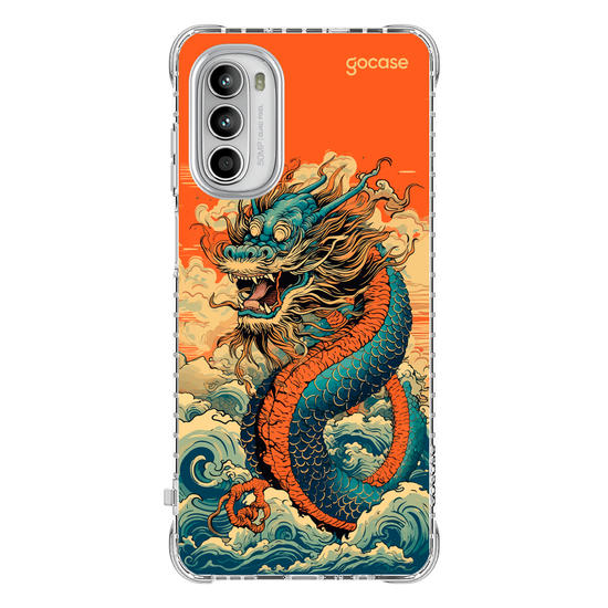 Capinha para celular  Dragão Oriental - Ondas