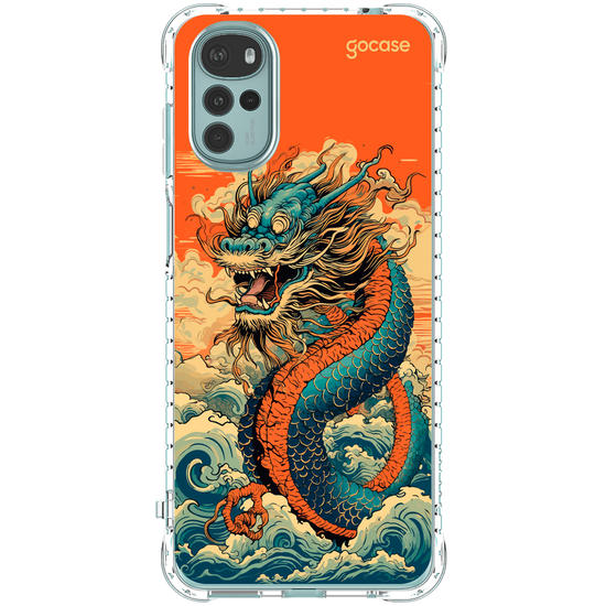 Capinha para celular  Dragão Oriental - Ondas