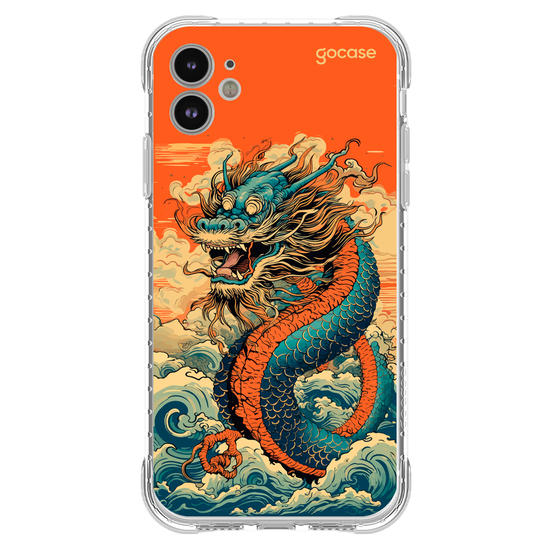 Capinha para celular  Dragão Oriental - Ondas
