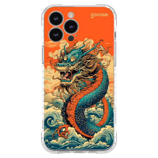 Capinha para celular  Dragão Oriental - Ondas