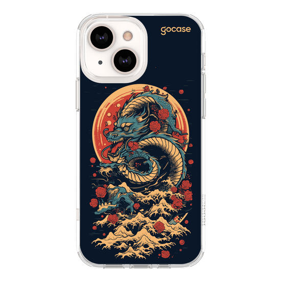  Dragão Oriental - Rosas Phone Case