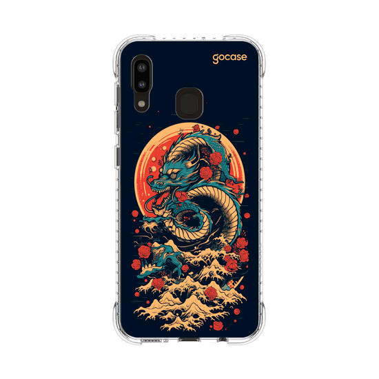 Capinha para celular  Dragão Oriental - Rosas
