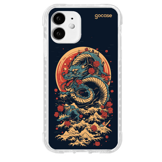 Capinha para celular  Dragão Oriental - Rosas