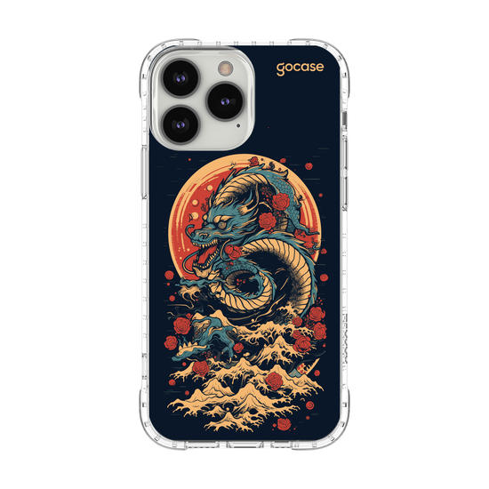 Capinha para celular  Dragão Oriental - Rosas