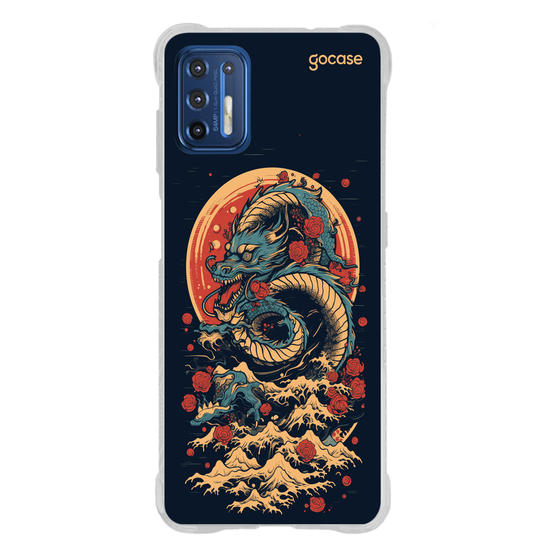 Capinha para celular  Dragão Oriental - Rosas