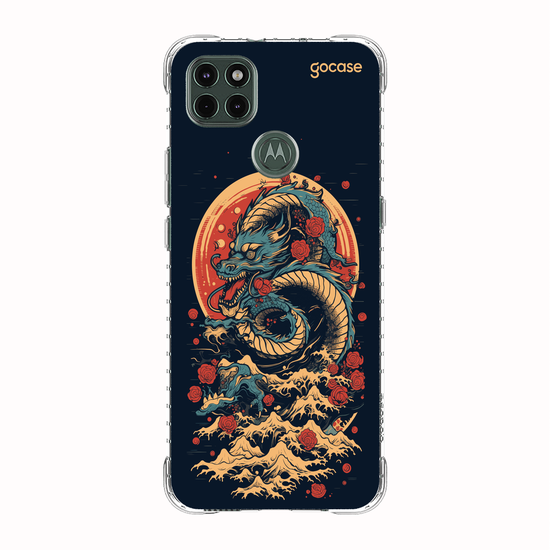 Capinha para celular  Dragão Oriental - Rosas