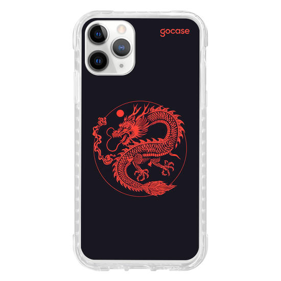 Capinha para celular  Dragão Vermelho Minimal