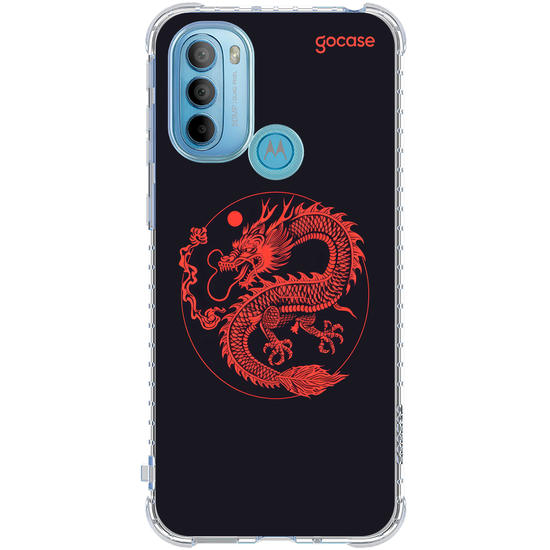 Capinha para celular  Dragão Vermelho Minimal
