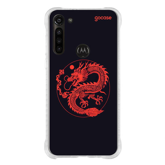 Capinha para celular  Dragão Vermelho Minimal