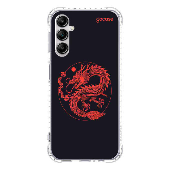 Capinha para celular  Dragão Vermelho Minimal