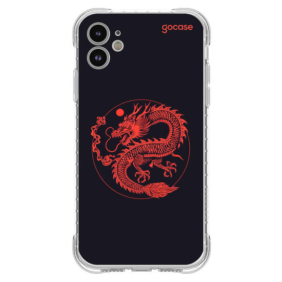 Capinha para celular  Dragão Vermelho Minimal