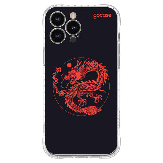 Capinha para celular  Dragão Vermelho Minimal
