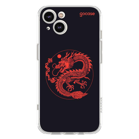 Capinha para celular  Dragão Vermelho Minimal