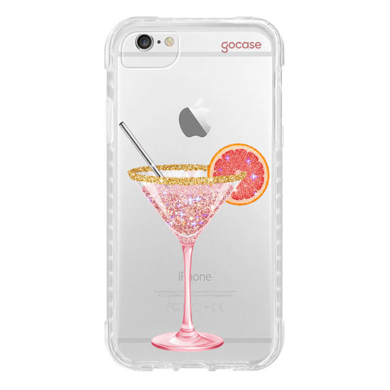 Capinha para celular  Drink Efeito Glitter