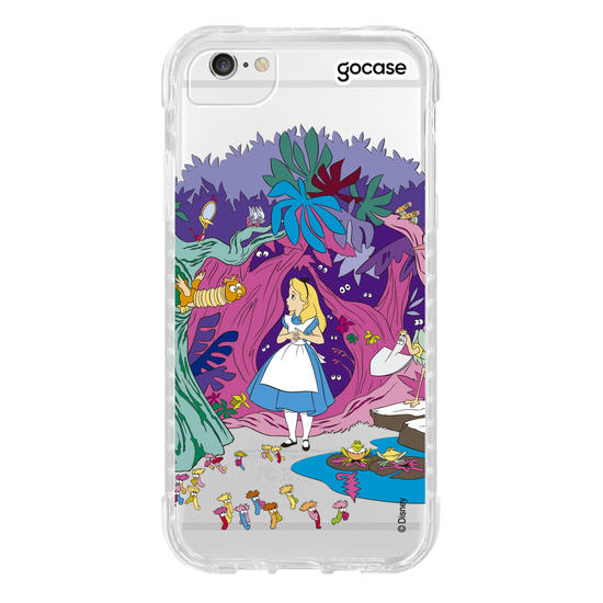 Capinha para celular Disney - Alice - Floresta Colorida