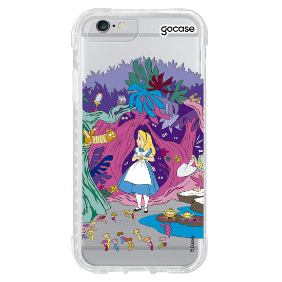 Capinha para celular Disney - Alice - Floresta Colorida