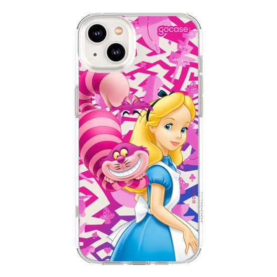 Capinha para celular Alice no País das Maravilhas - Alice e Gato Risonho